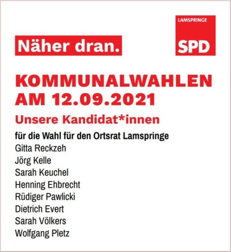 Kandidat*innen für die Wahl für den Ortsrat Lamspringe