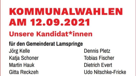 Kandidat*innen Gemeinderat Lamspringe